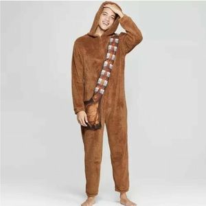 STAR WARS Chewbacca Wookie MENS Pajamas Hooded Union Suit